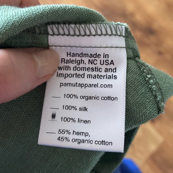 Pamut Mira Top Linen Sleeveless V Neck size XS Light Green - Picture 5 of 6